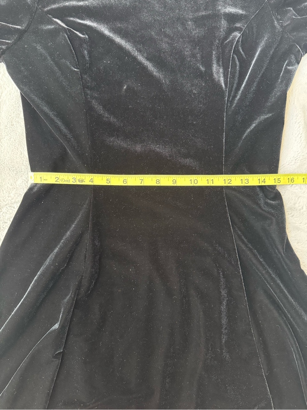 Jessica McClintock Vintage Black Velvet Long Sleeve Cocktail Dress - Picture 9 of 10